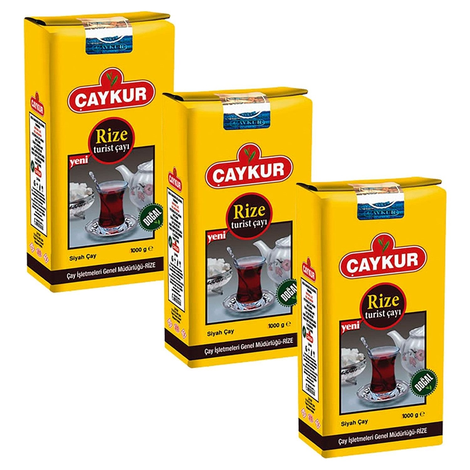 Caykur Rize Turist black tea 1000 g x 3 natural flavored quality tea Turkiye Menseli - MALLTURK