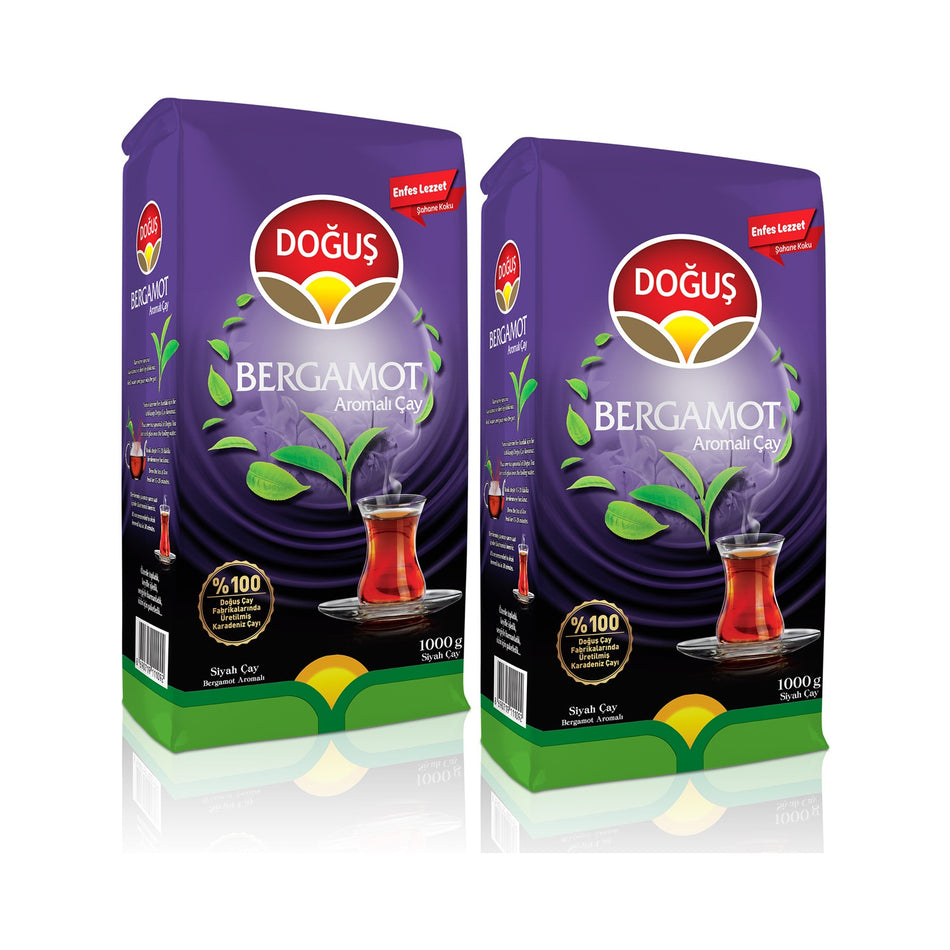 Dogus bergamot flavored black tea 1000 g 2-pack loose leaf tea Seti Essiz and Aromatik