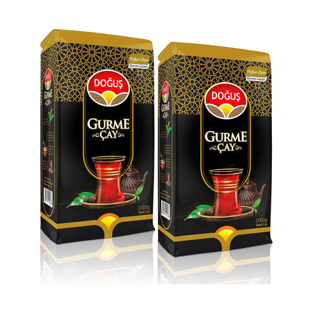Dogus Gurme tea 1000 g 2-pack black tea flavored Yogun Dem quality Turkiye Menseli - MALLTURK