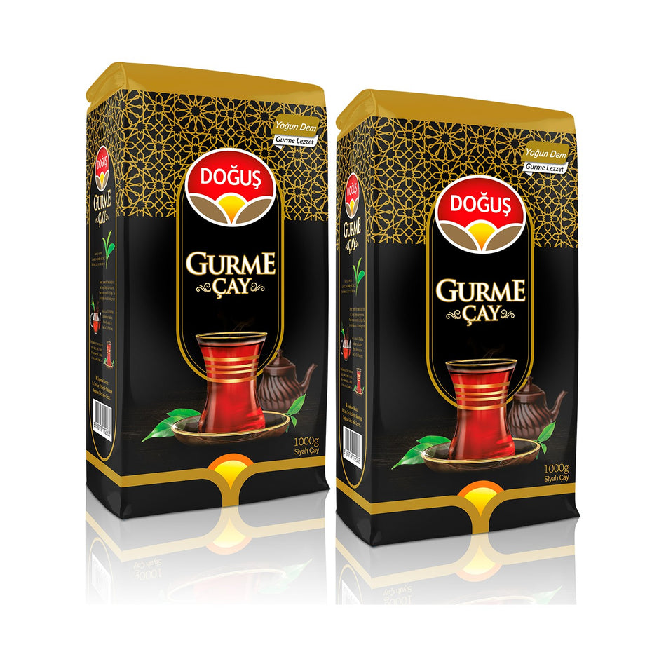 Dogus Gurme tea 1000 g 2-pack black tea flavored Yogun Dem quality Turkiye Menseli
