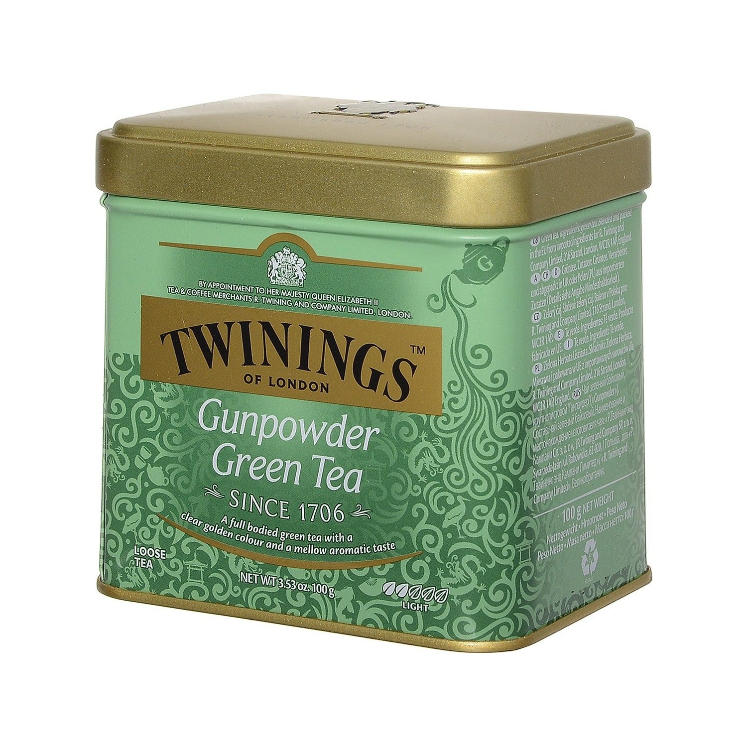 Twinings Green Gunpowder Tea green tea metal tin 100 g - MALLTURK