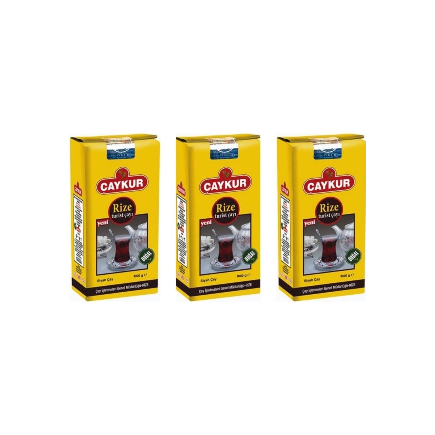 Caykur Rize Turist loose leaf black tea - 3 x 1 kg, Yuksek Kalite, Turkiye Uretimi - MALLTURK