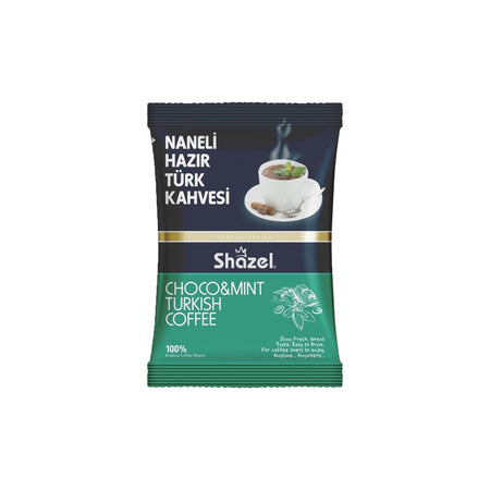 Shazel Mint Flavored Instant Turkish Coffee 100 g x 2 - MALLTURK