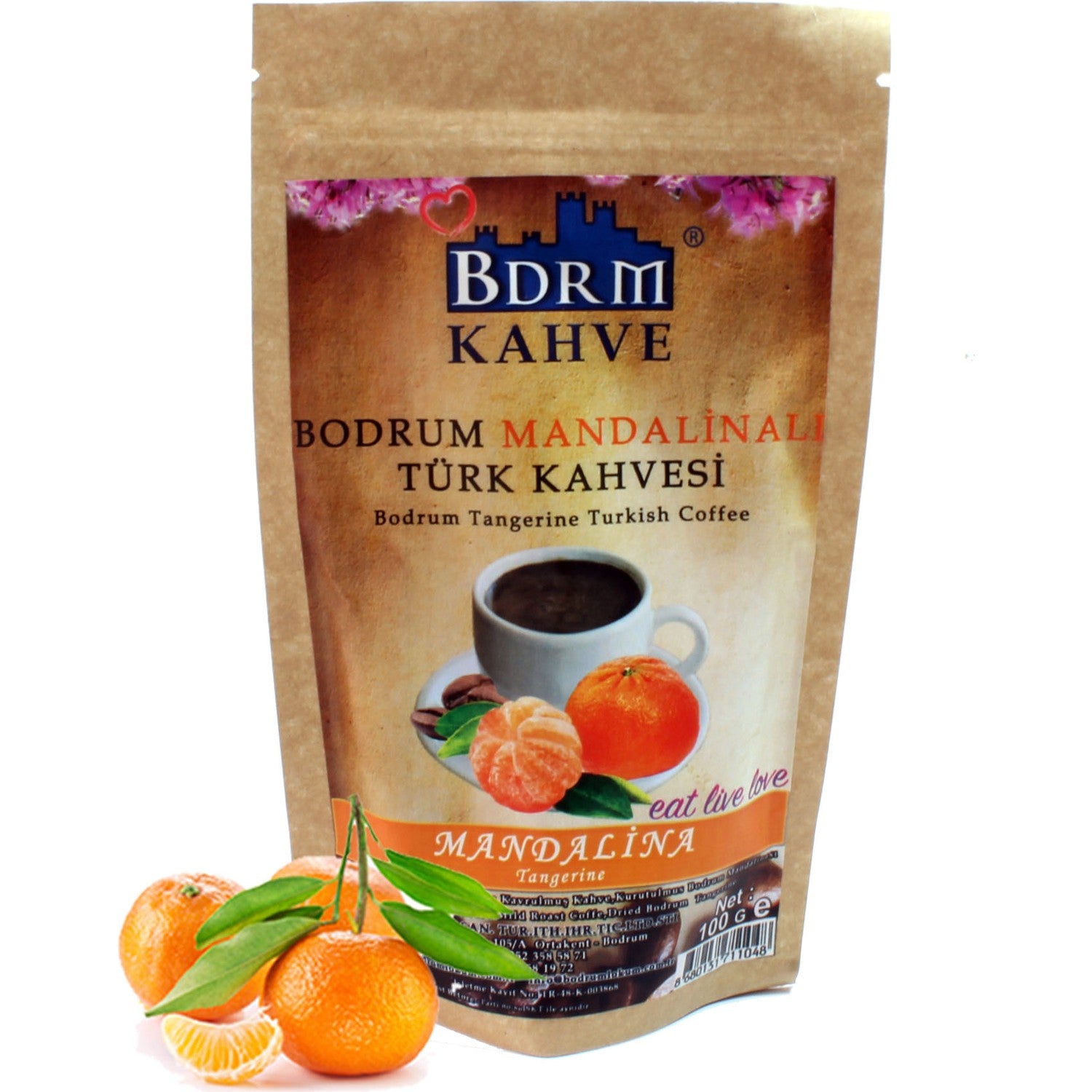 Bodrum LokumBdrm Bodrum Mandarin Flavored Turkish Coffee 100 gr - MALLTURK
