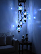 Turkish Mosaic Chandelier – 5 Globe