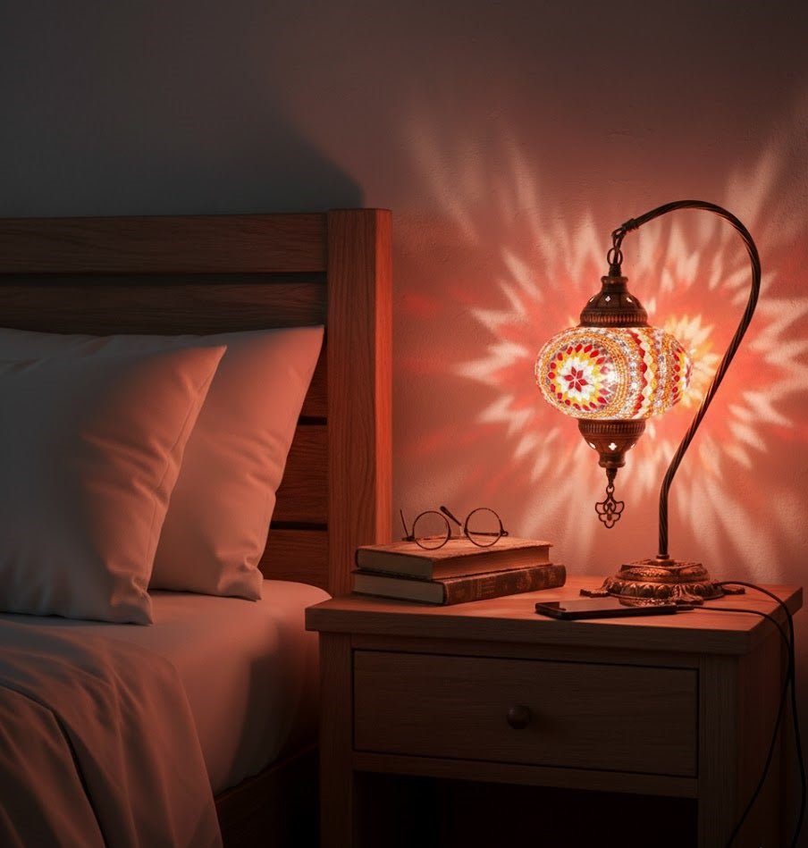 Table lamp, bedside table, bedside lighting, Turkish lamp night light - MALLTURK
