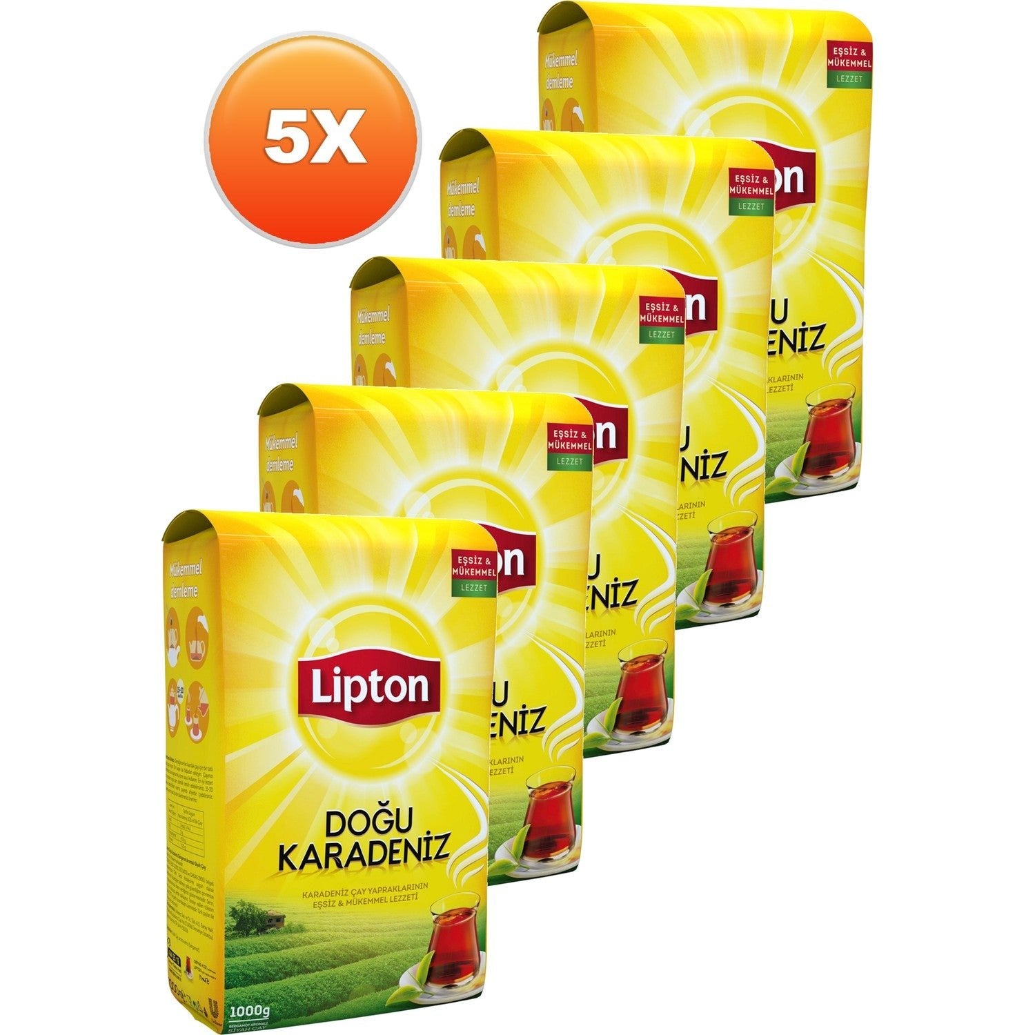 Lipton Dogu Karadeniz bergamot flavored tea 1000 g x 5-pack 5 kg quality natural leaf tea - MALLTURK