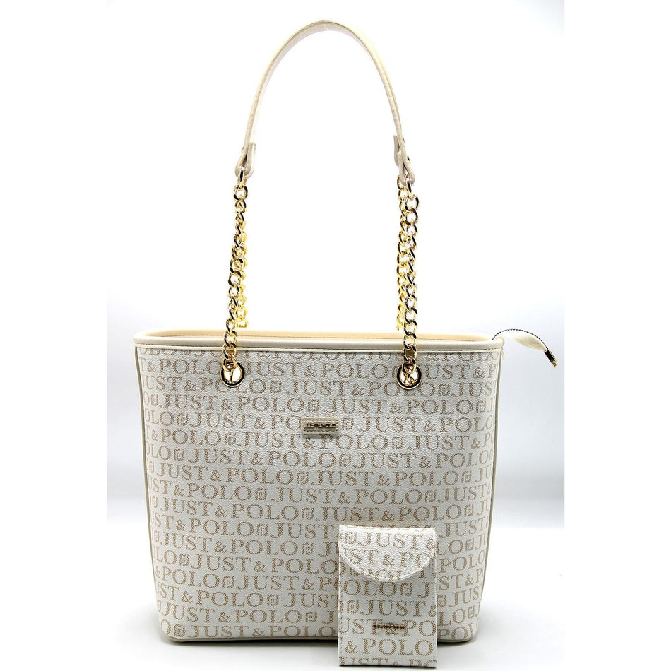 Just Polo Cream Women's Bag and Wallet Set - MALLTURK