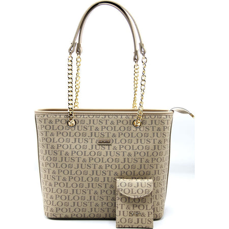 Just Polo Women's Bag and Wallet Set Sand - MALLTURK