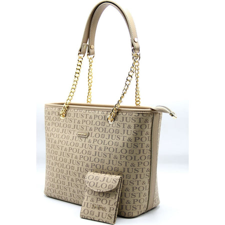 Just Polo Women's Bag and Wallet Set Sand - MALLTURK