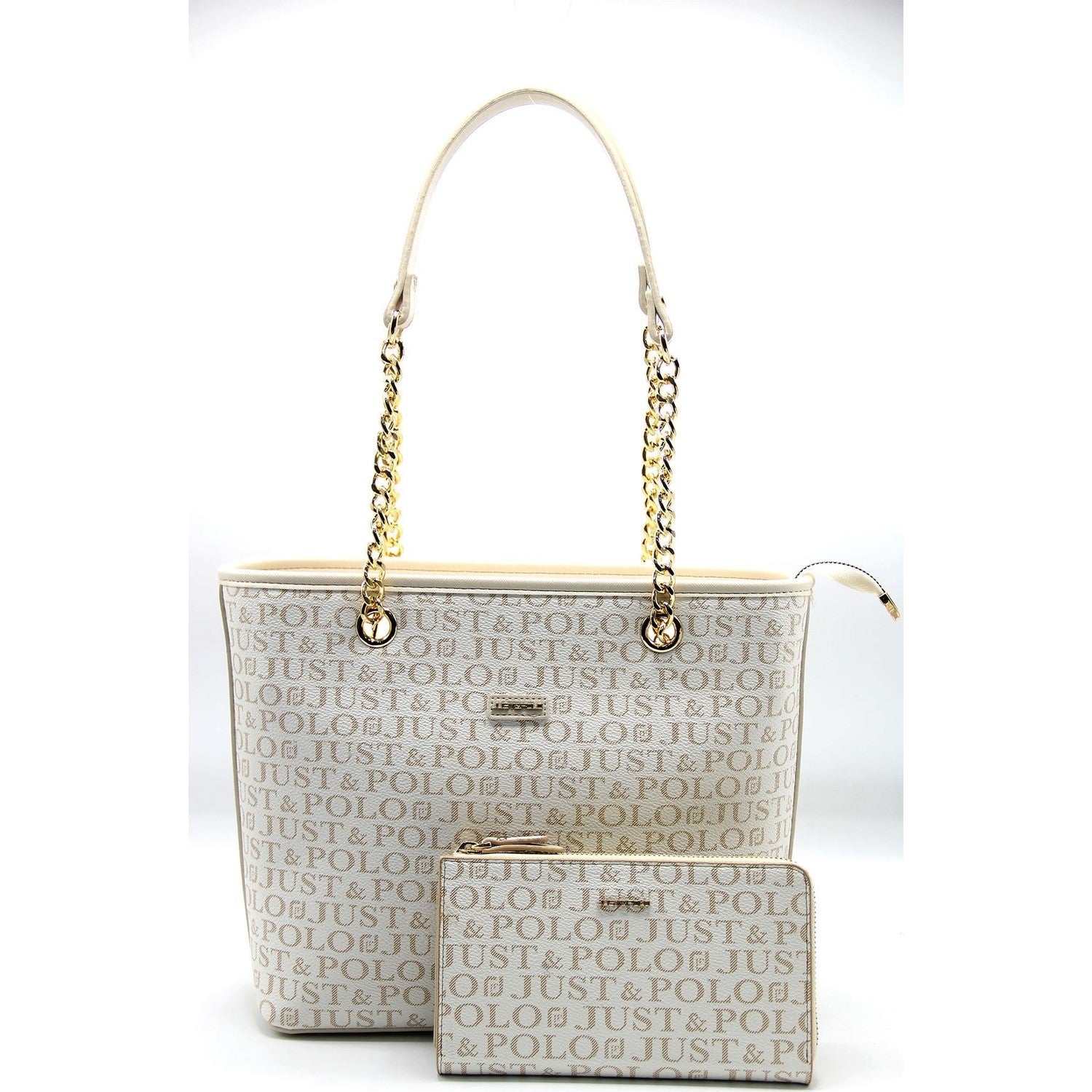 Just Polo Women's Cream Wallet and Bag Set - MALLTURK