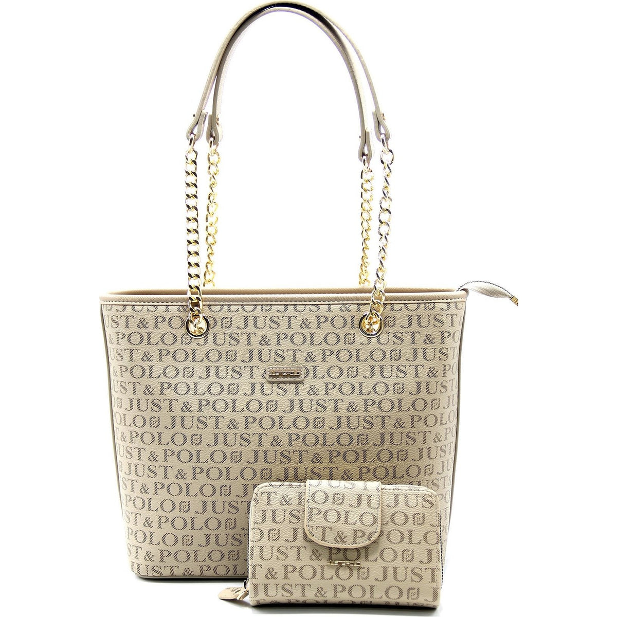 Just Polo Women's Bag and Wallet Set Color Sand - MALLTURK