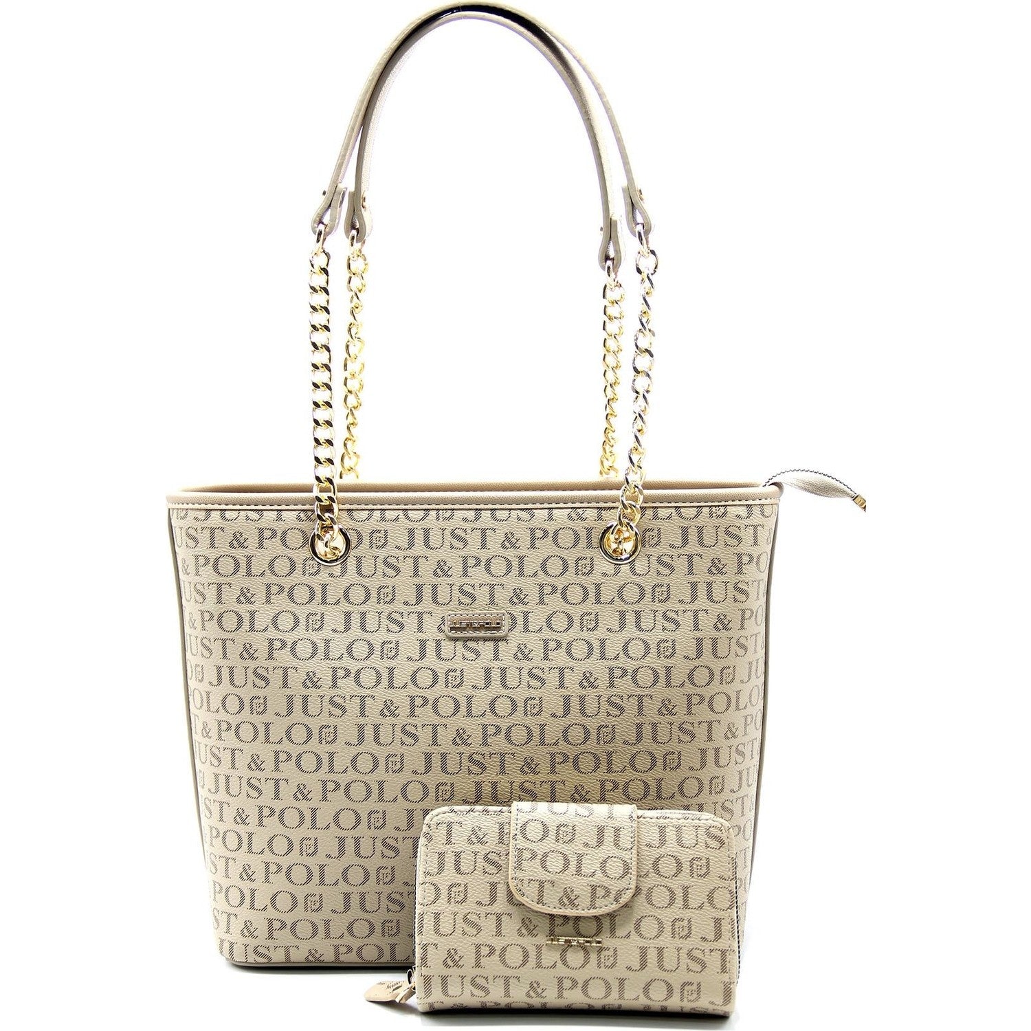 Just Polo Women's Bag and Wallet Set Color Sand - MALLTURK
