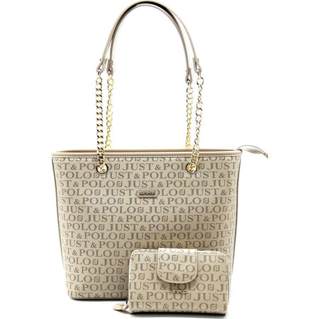 Just Polo Women's Bag and Wallet Set Color Sand - MALLTURK