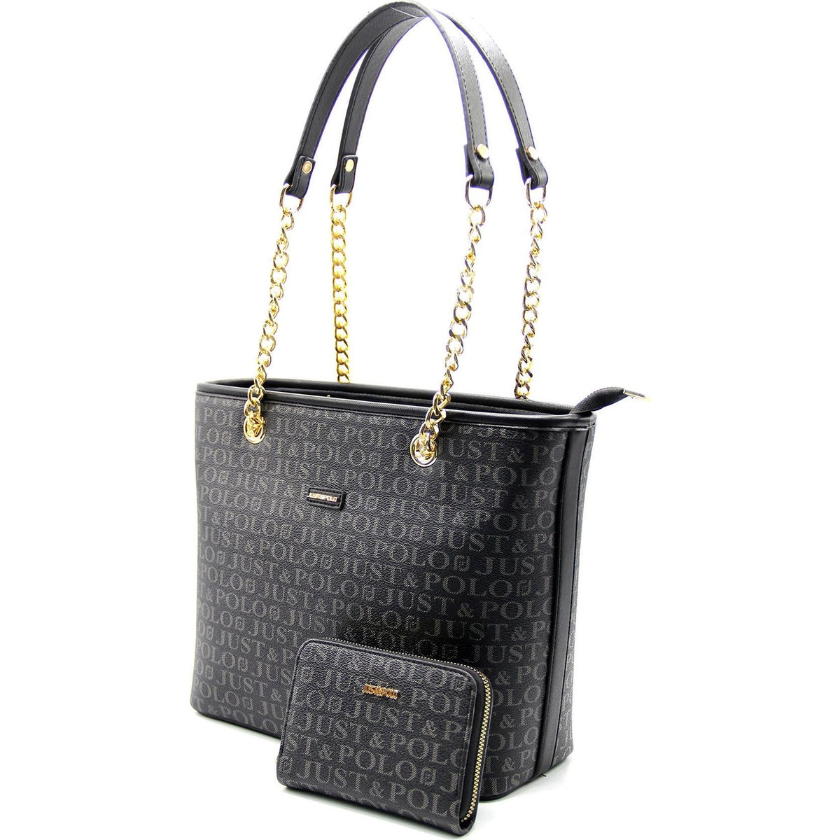 Just Polo Women's Bag and Wallet Set Black Wallet Collection - MALLTURK