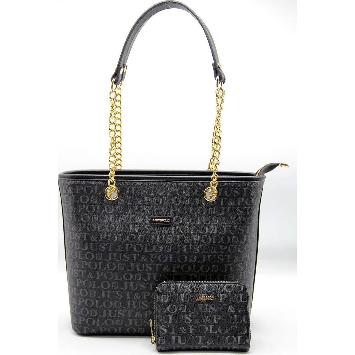 Just Polo Women's Bag and Wallet Set Black Wallet Collection - MALLTURK