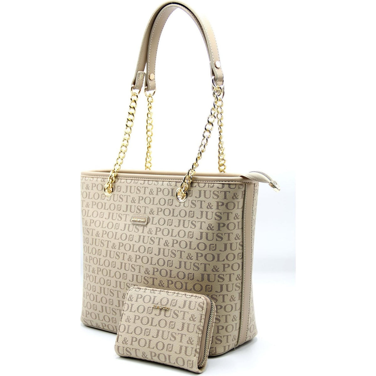 Just Polo Women's Bag and Wallet Set Color Sand Wallet Set - MALLTURK