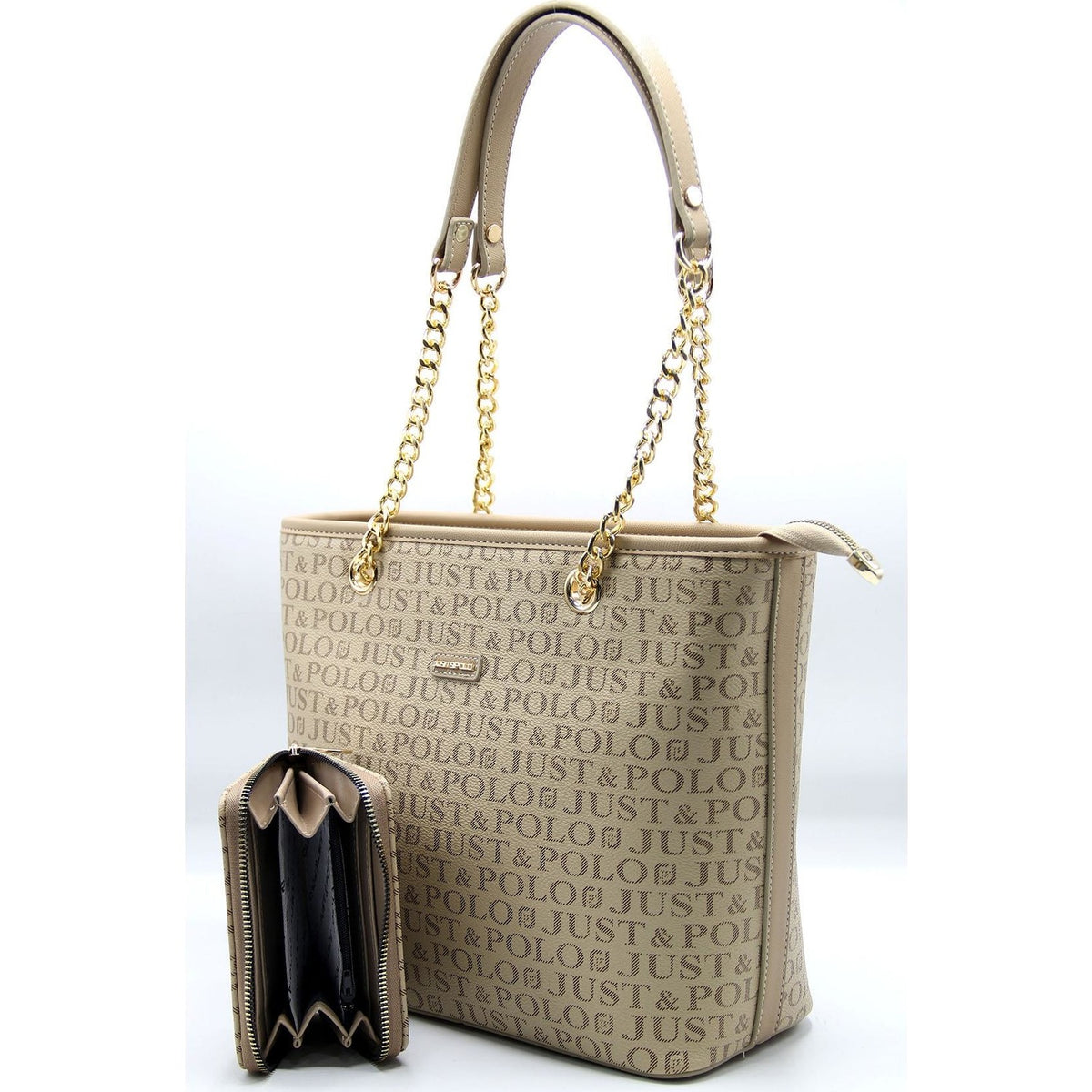 Just Polo Women's Bag and Wallet Set Color Sand Wallet Set - MALLTURK