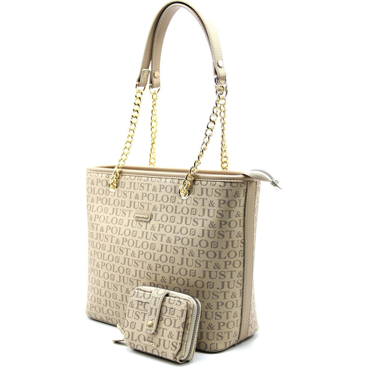 Just Polo Women's Bag and Wallet Set Mink Color - MALLTURK