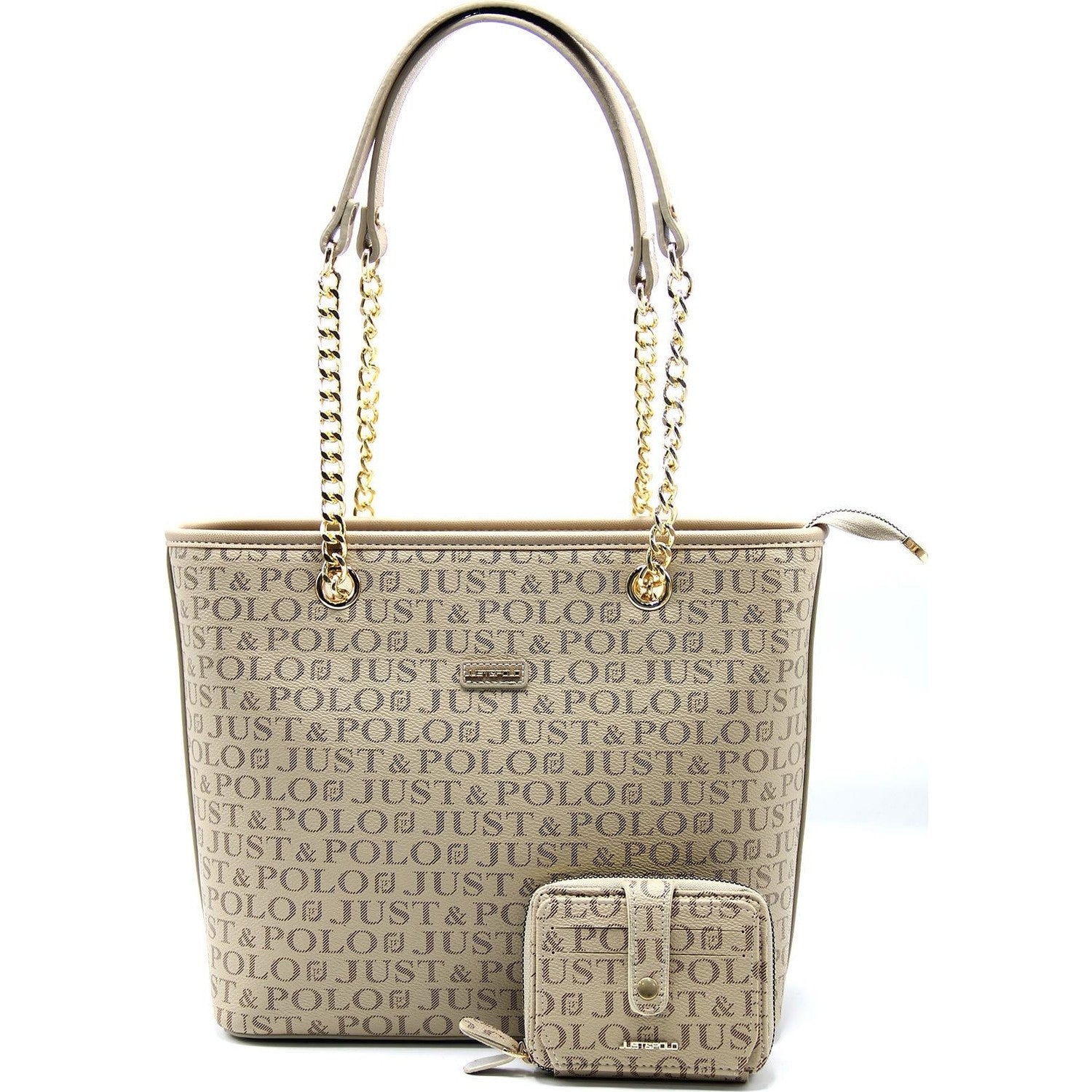 Just Polo Women's Bag and Wallet Set Mink Color - MALLTURK