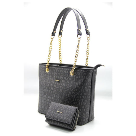Just Polo Women's Bag and Wallet Set Black Wallet set - MALLTURK