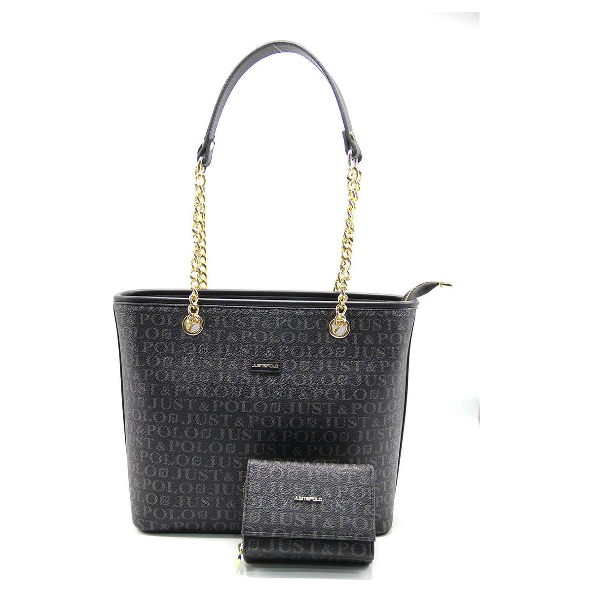 Just Polo Women's Bag and Wallet Set Black Wallet set - MALLTURK
