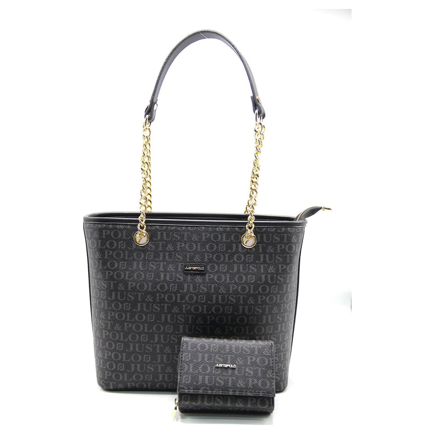 Just Polo Women's Bag and Wallet Set Black Wallet set - MALLTURK