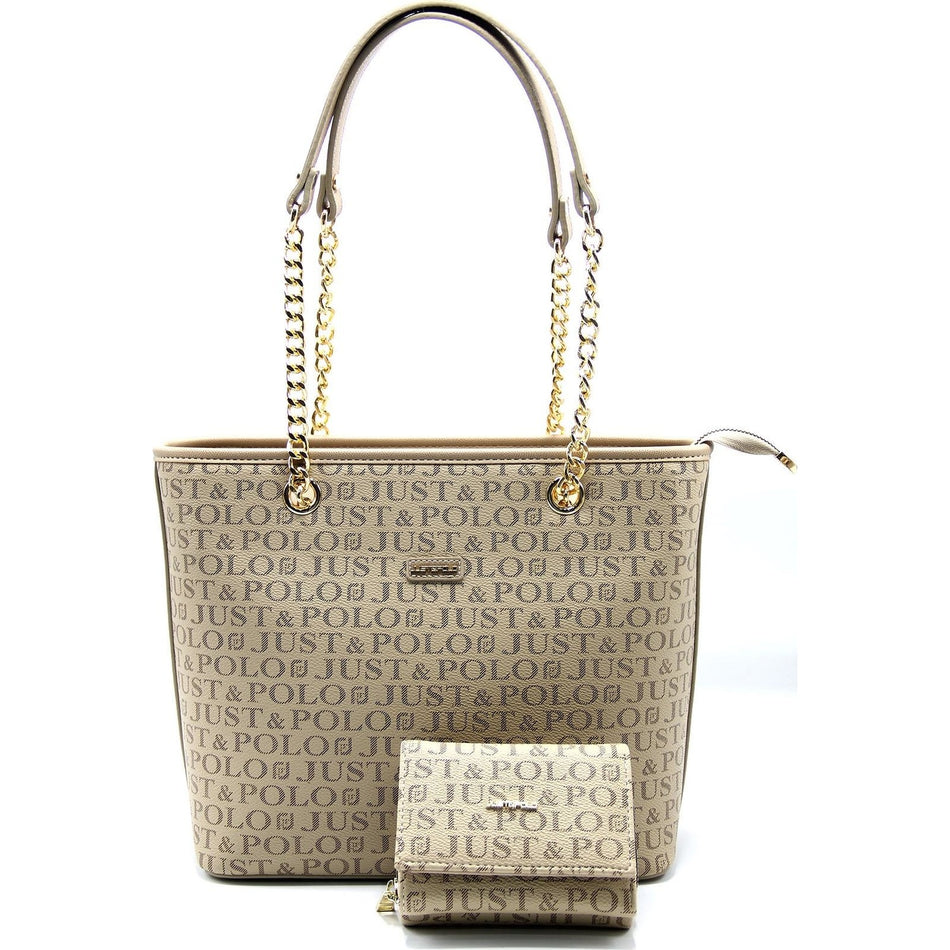 Just Polo Women's Bag and Wallet Set Sand Fashion Collection - MALLTURK