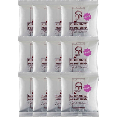 Kurukahveci Mehmet Efendi Turkish Coffee Decaffeinated 50 gr 12-pack - MALLTURK