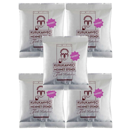 Kurukahveci Mehmet Efendi Turkish Coffee Decaffeinated 50 gr 5-pack - MALLTURK