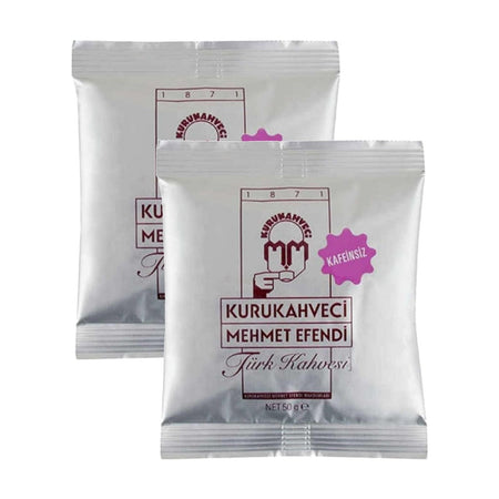 Kurukahveci Mehmet Efendi - Mehmet Efendi Decaffeinated Turkish Coffee 50 gr x 2 - MALLTURK
