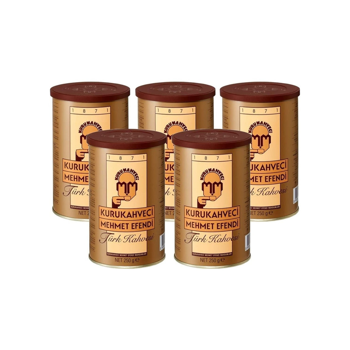 Kurukahveci Mehmet Efendi Turkish Coffee 250 gr x 5 - MALLTURK