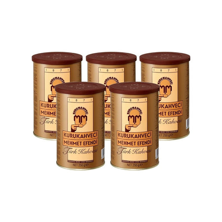 Kurukahveci Mehmet Efendi Turkish Coffee 250 gr x 5 - MALLTURK