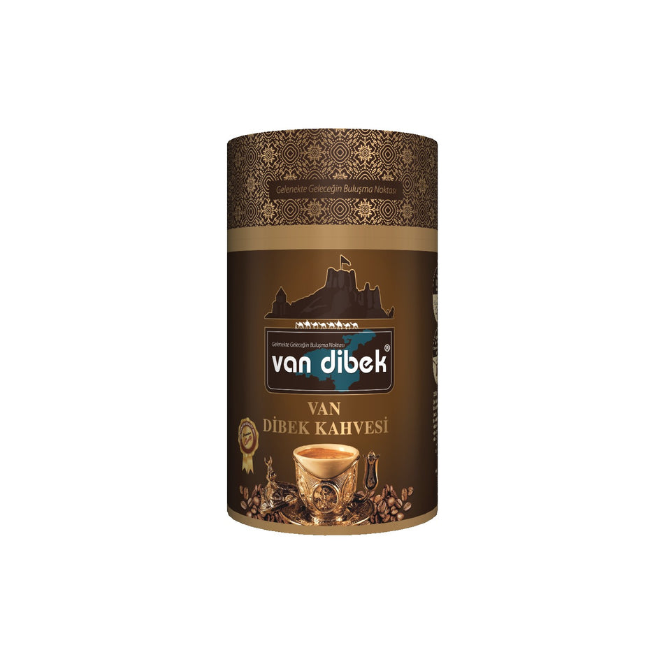 Van Dibek Turkish Coffee 250 gr Classic Cylindrical Box - MALLTURK