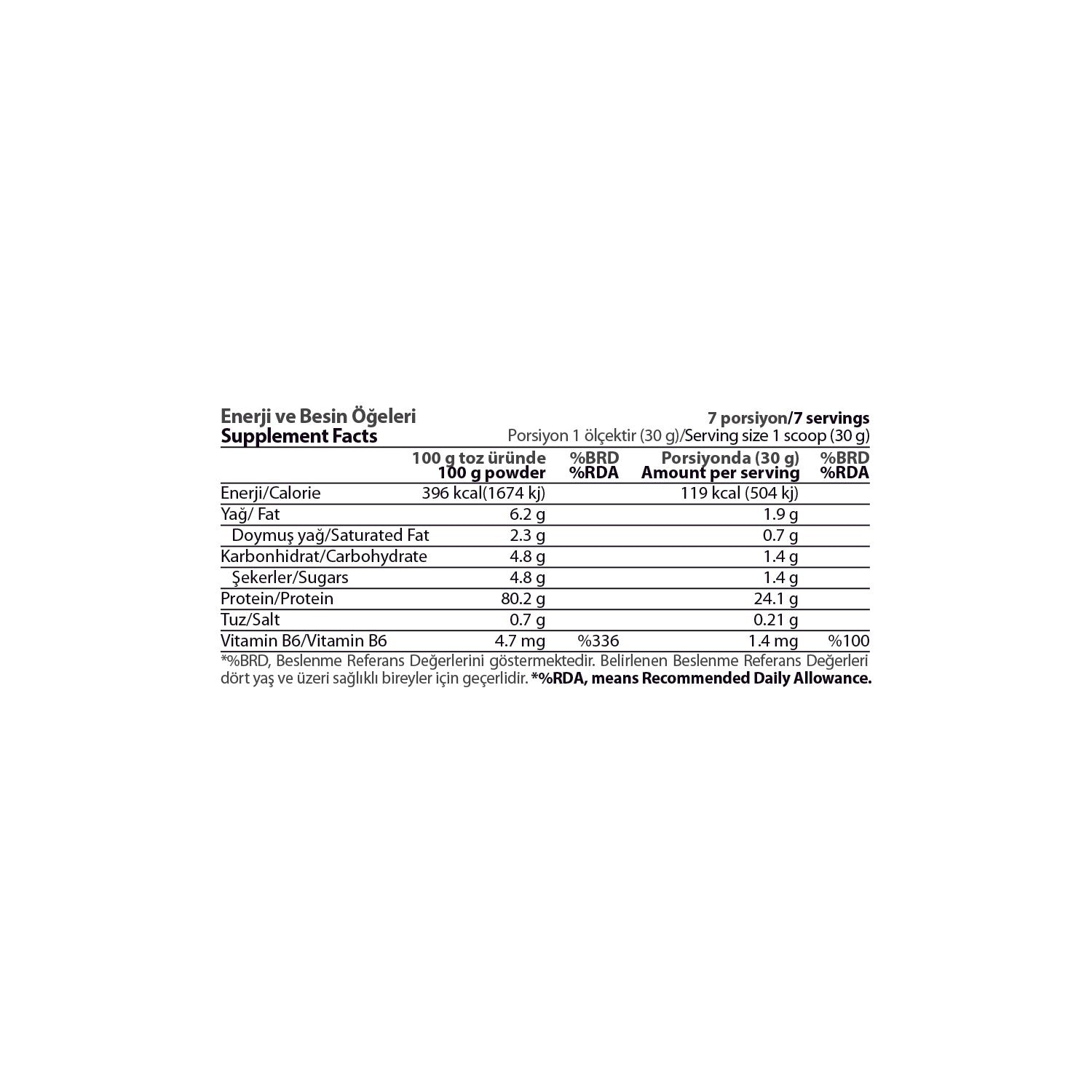 Hardline Nutrition Hardline Whey 3Matrix Protein Powder 210 gr - Chocolate Flavored, Low Fat and Carbohydrate, Made in Türkiye, Sports Nutrition - MALLTURK