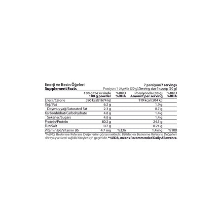 Hardline Nutrition Hardline Whey 3Matrix Protein Powder 210 gr - Chocolate Flavored, Low Fat and Carbohydrate, Made in Türkiye, Sports Nutrition - MALLTURK