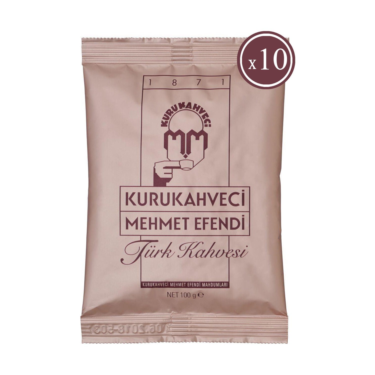 Kurukahveci Mehmet Efendi - Mehmet Efendi Turkish Coffee 100 gr x 10 Packs - High Quality, Delicious Coffee from Arabica Sources - MALLTURK