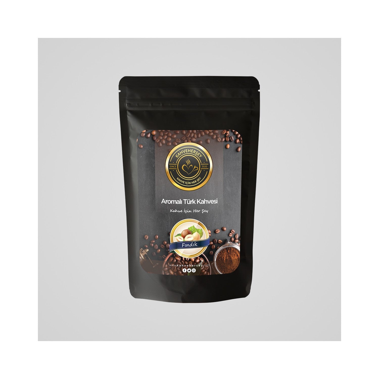 KahveHersey Hazelnut Flavored Turkish Coffee 100 g - MALLTURK