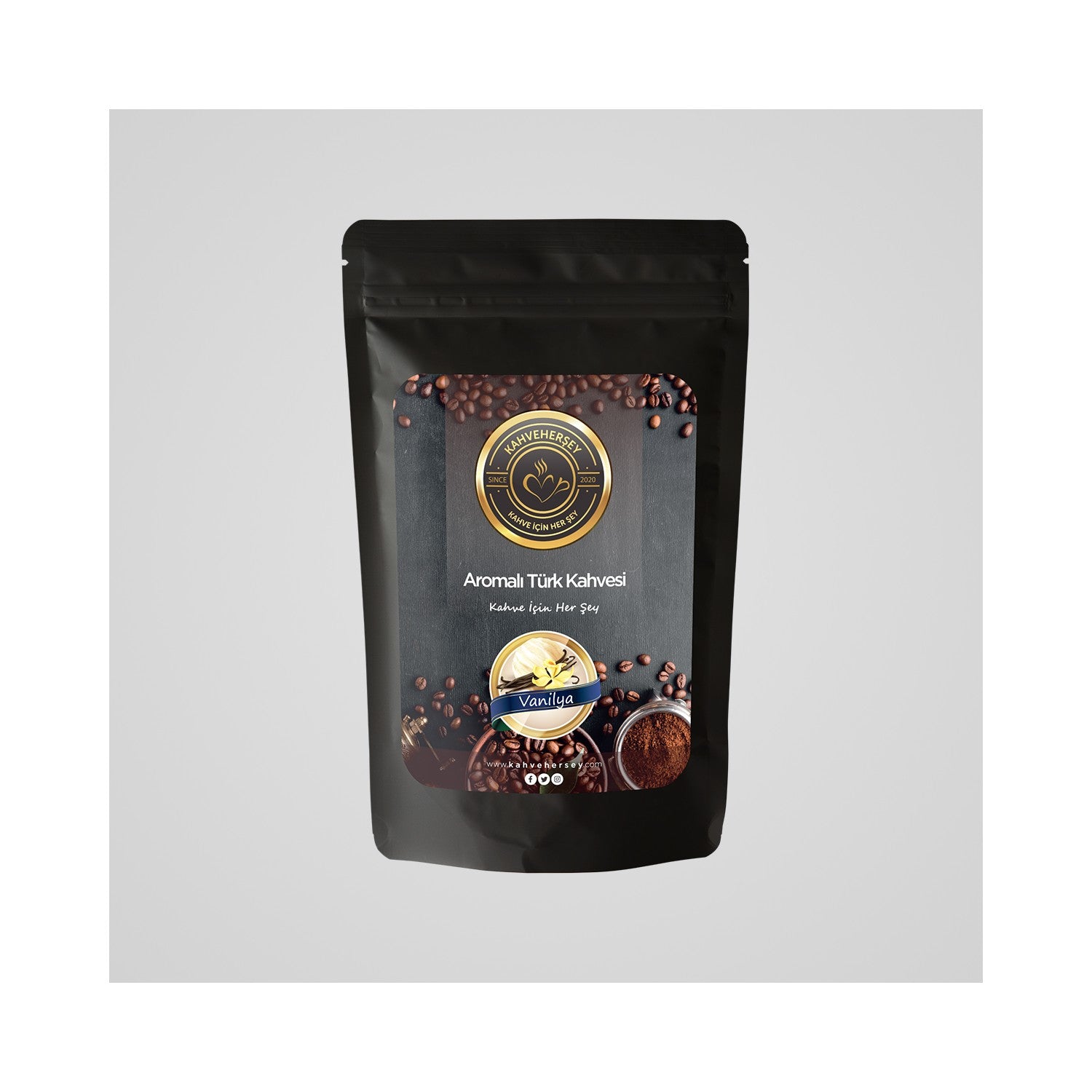 KahveHersey Vanilla Flavored Turkish Coffee 100 g - MALLTURK