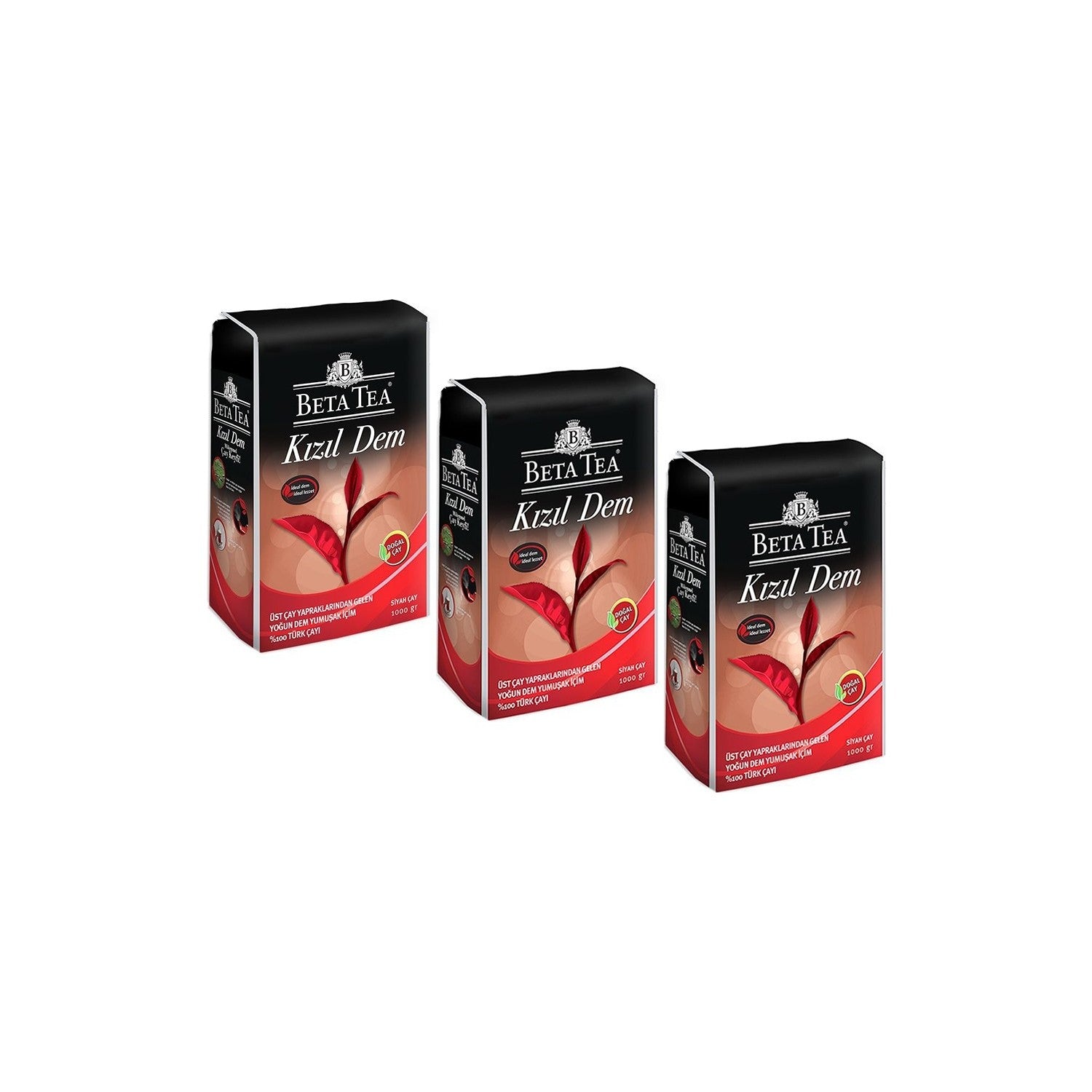 Beta Tea Kizil Dem Turk tea 1 kg x 3 'lu - MALLTURK