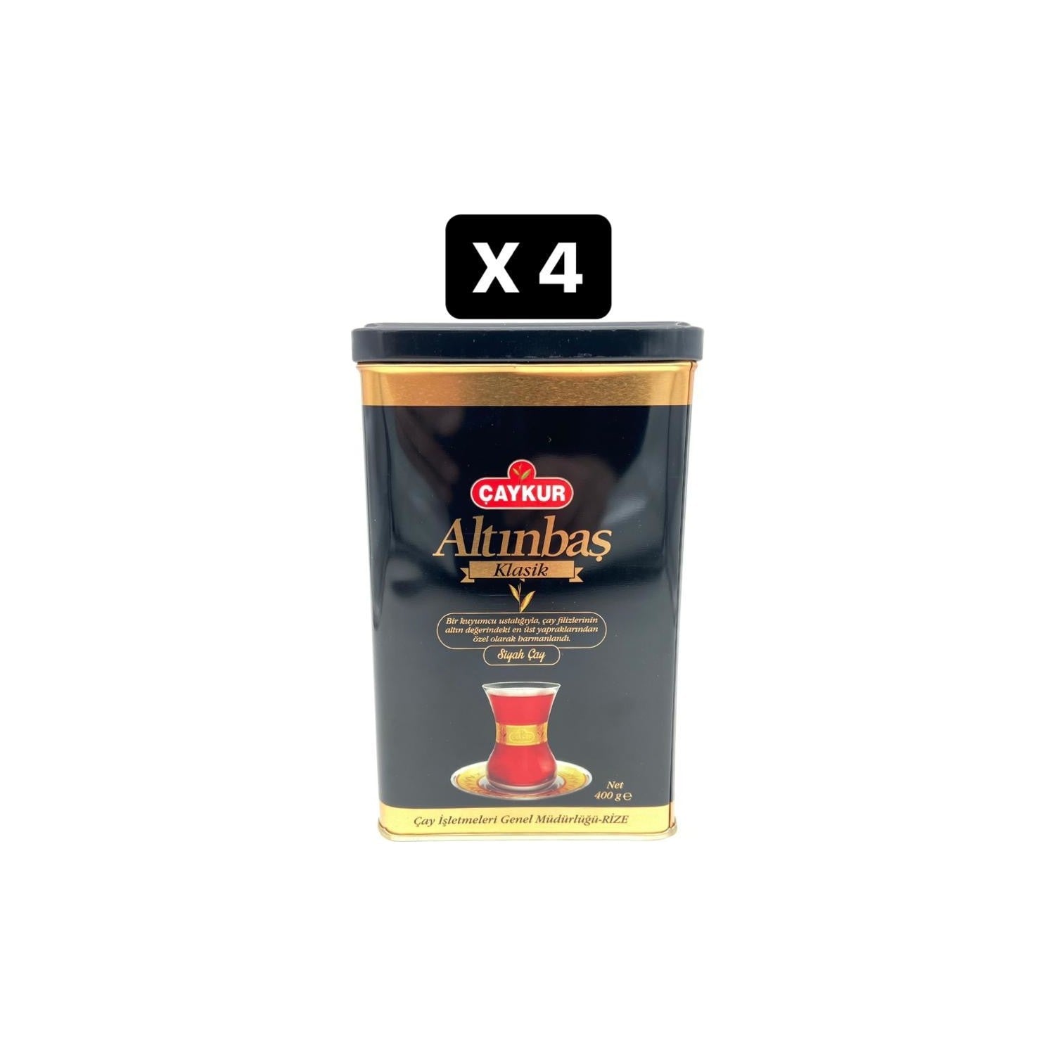 Caykur Altinbas Klasik metal tin tea 400 g x 4 pieces - MALLTURK