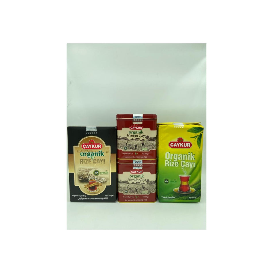 Caykur Organik tea Uclusu (Hemsin 200 g x 2 , Rize 400 g, Rize 500 g) - MALLTURK
