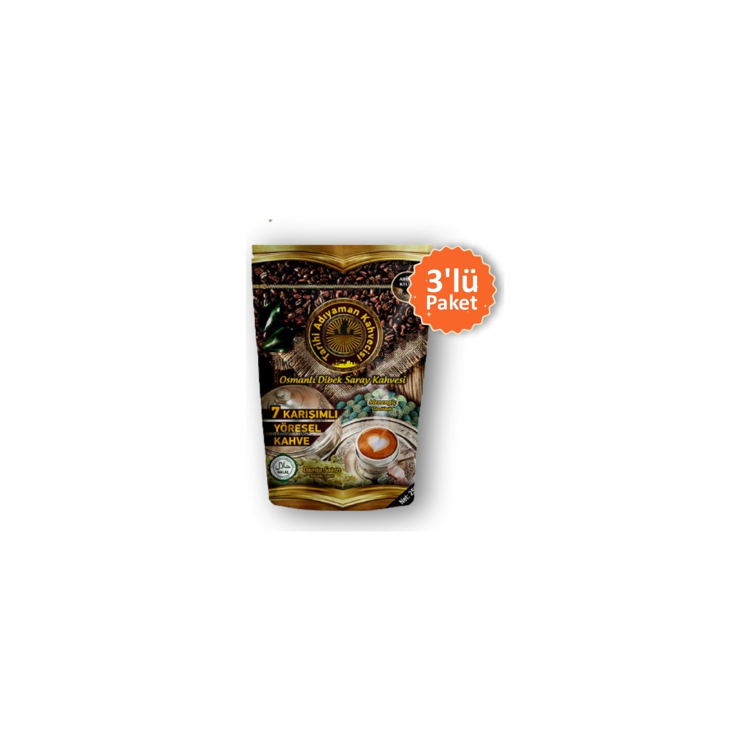 Historic Adiyaman Coffee House - Ottoman Palace Dibek Coffee 200 gr (3-pack) - MALLTURK