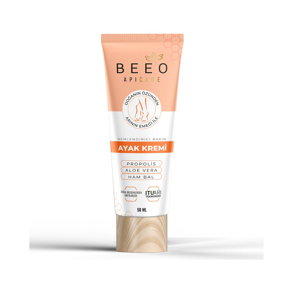 BEE'O Apicare Foot Cream 50 ml Propolis and Aloe Vera with Intensive Moisturizing - MALLTURK