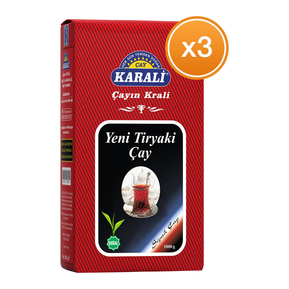 Karali tea Tiryaki loose leaf tea 1 kg x 3 pieces