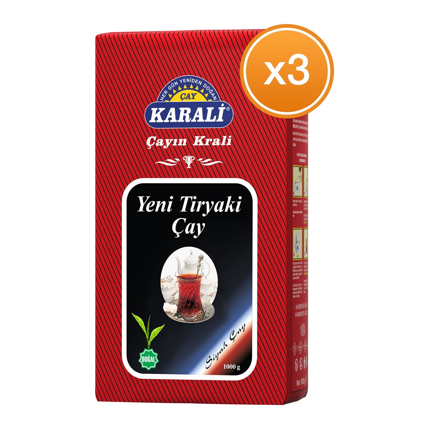 Karali tea Tiryaki loose leaf tea 1 kg x 3 pieces