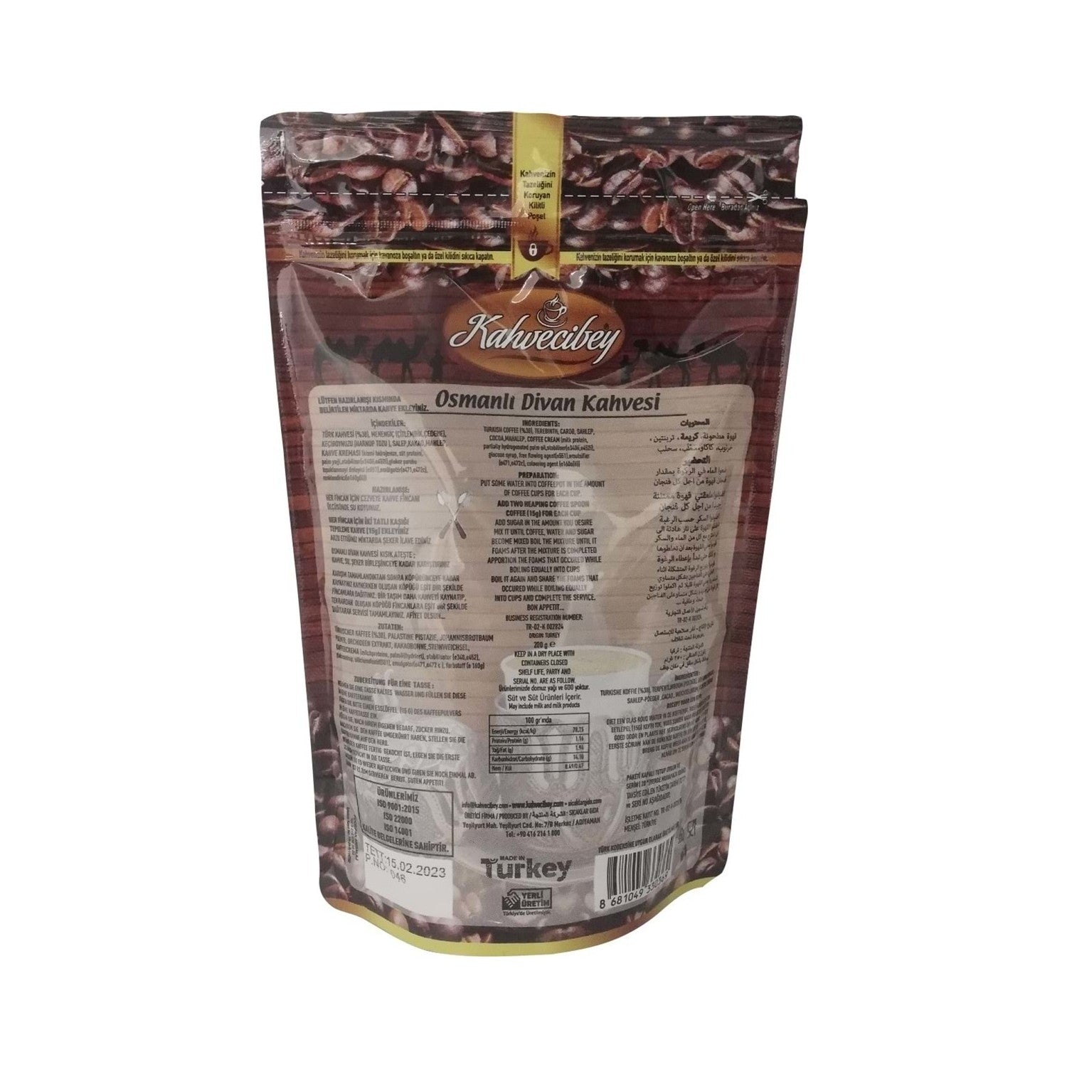 Kahvecibey Ottoman Divan Coffee 200 g - MALLTURK