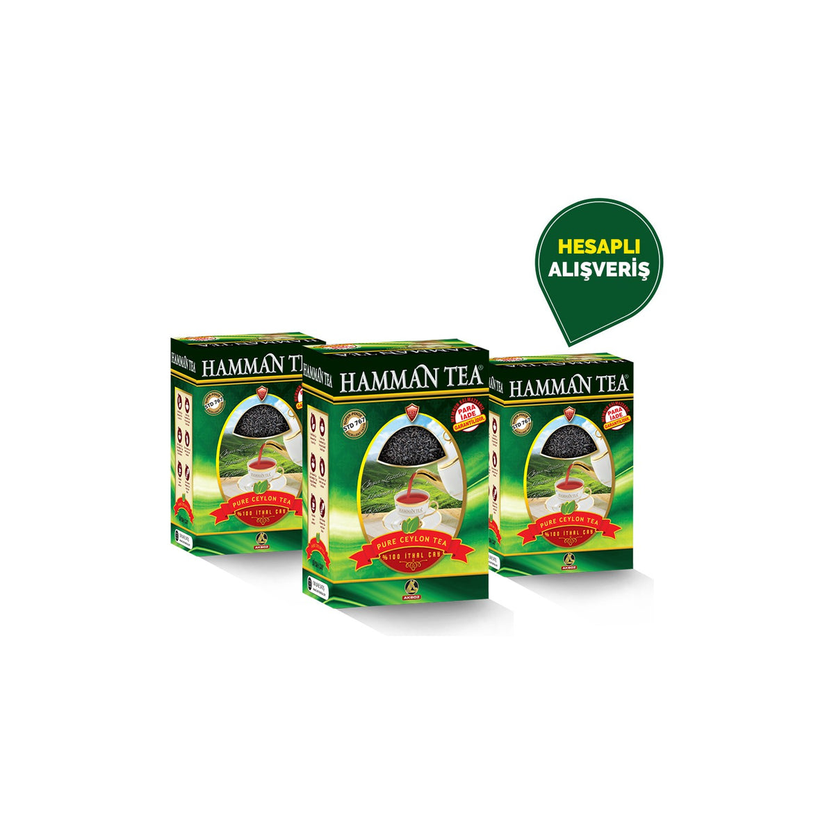 Hamman Tea 800 g tea 3'lu - MALLTURK