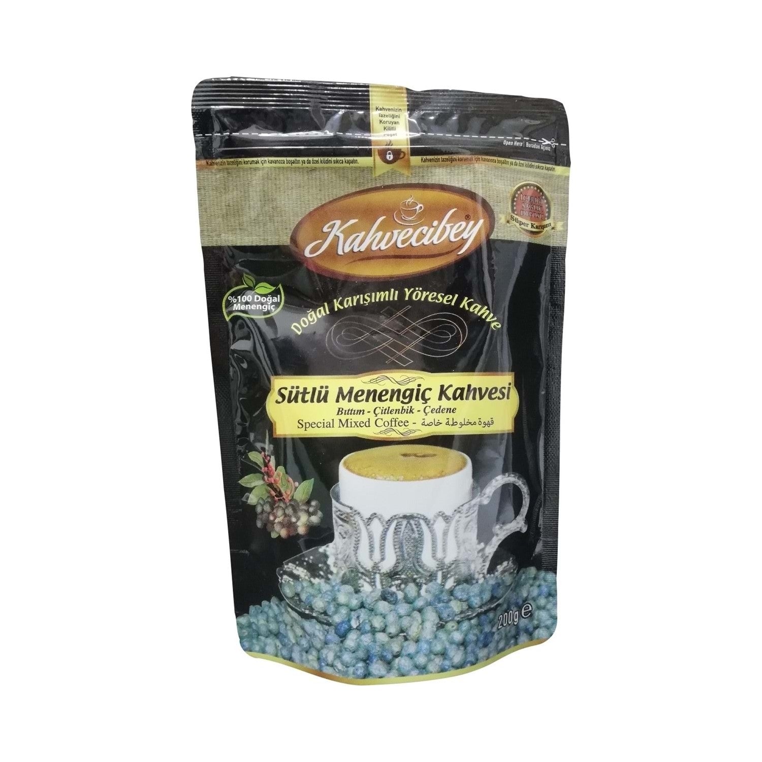 Kahvecibey Milk Flavored Menengic Coffee 200 g - MALLTURK