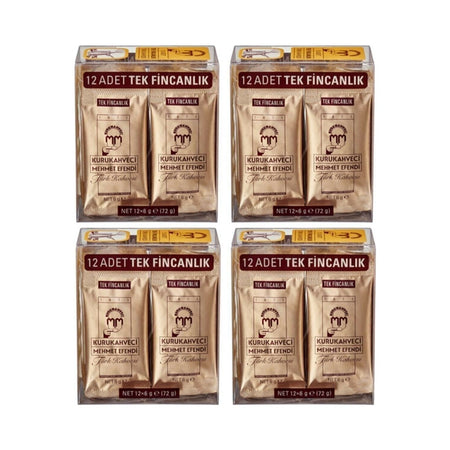 Kurukahveci Mehmet Efendi Single Cup Turkish Coffee 12 x 6 gr 4 Packs - MALLTURK